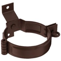 Декоративный хомут для трубы под дерево с крепежом, Aquasystem, RAL 8017 Коричневый матовый 150/100.
