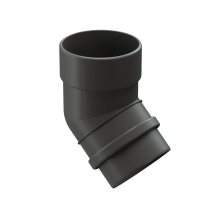 Колено водосточное 45˚ Docke Lux, Графит