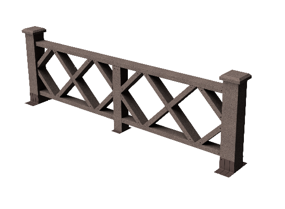 Декоративное ограждение ДПК GRINDERDECO Миллениум в цвете венге купить в Ростове-на-Дону