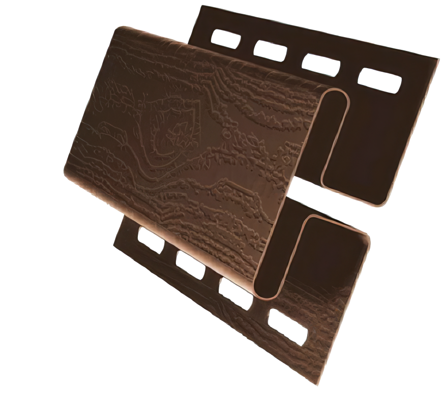 Коричневый H-профиль для сайдинга (соединительная планка) купить в Ростове-на-Дону