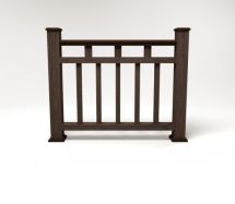 Ограждение из ДПК FG1 в цвете венге