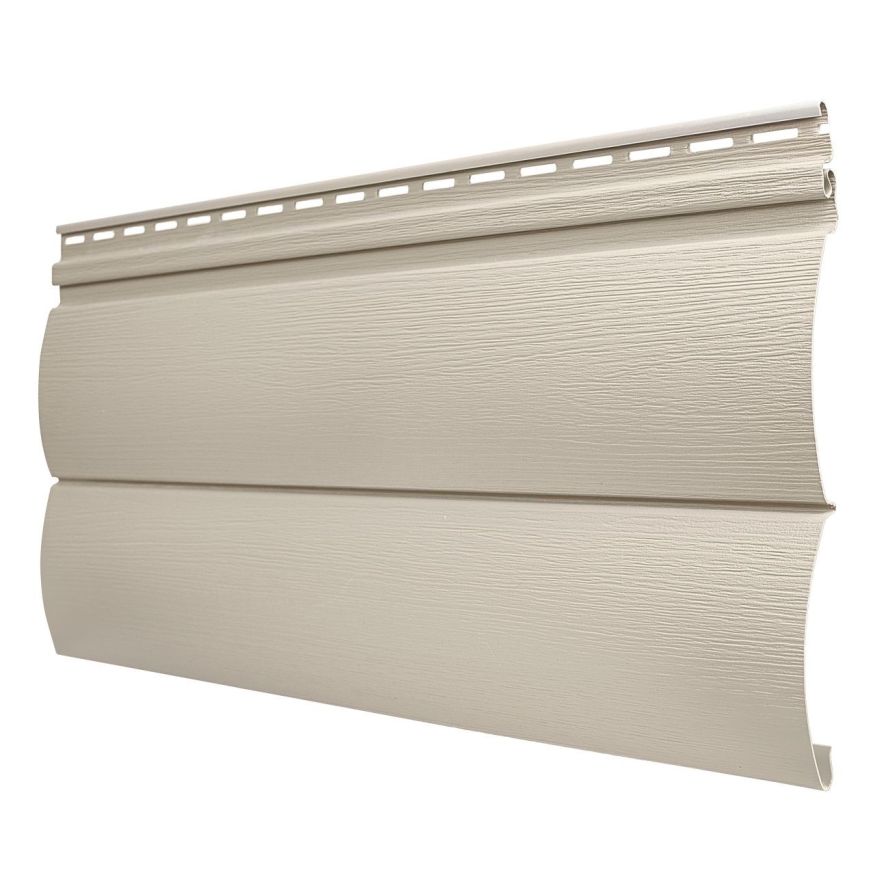 Виниловый сайдинг Tecos, двойной оцилиндрованный брус, Бежевый купить в Ростове-на-Дону