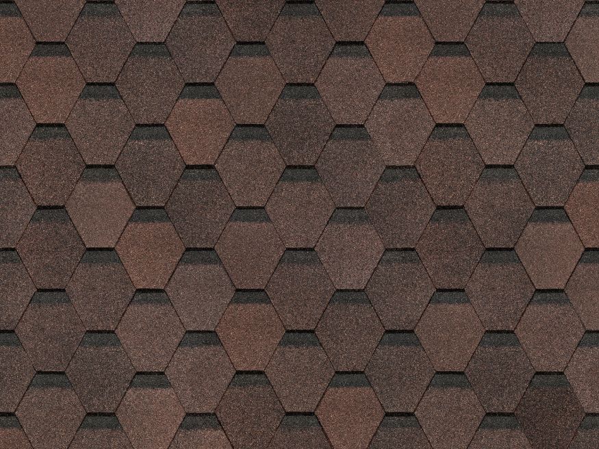 Гибкая черепица Docke Original, Шестигранник, Коричневый купить в Ростове-на-Дону