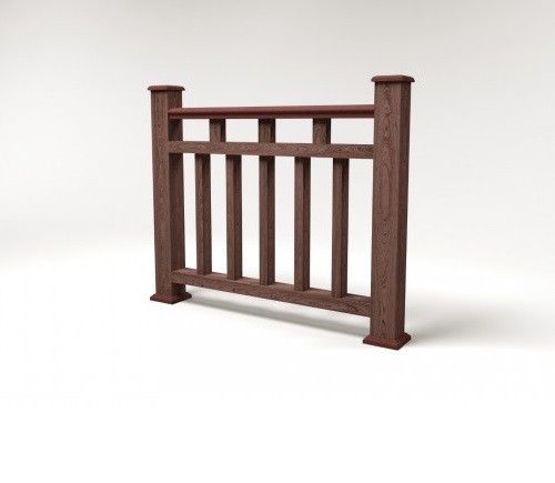Ограждение из древесно-полимерного композита FG1 цвет шоколад купить в Ростове-на-Дону