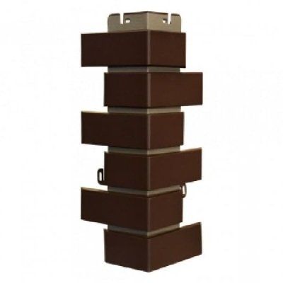 Наружный угол из коричневого клинкерного кирпича. купить в Ростове-на-Дону