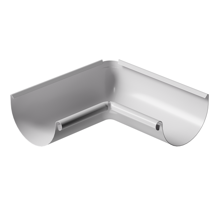 Внутренний 90˚ угол желоба Docke Stal Premium, цвет Пломбир купить в Ростове-на-Дону