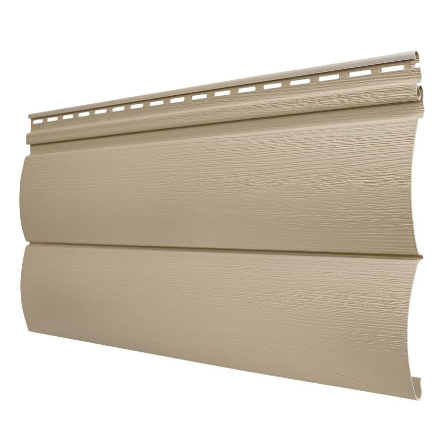 Виниловый сайдинг Tecos, двойной оцилиндрованный брус, Кофе с молоком купить в Ростове-на-Дону