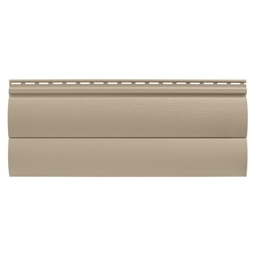 Виниловый сайдинг Tecos, двойной оцилиндрованный брус, Кофе с молоком купить в Ростове-на-Дону