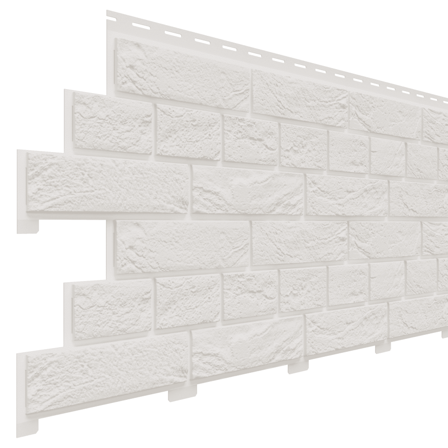 Фасадная панель Доломит, Кирпич Славянка, Белоснежный купить в Ростове-на-Дону