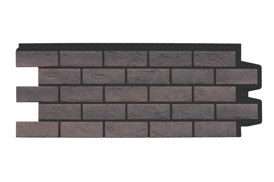 Фасадная панель Grand Line, Состаренный кирпич Design Plus, Кофе (Черный шов) купить в Ростове-на-Дону