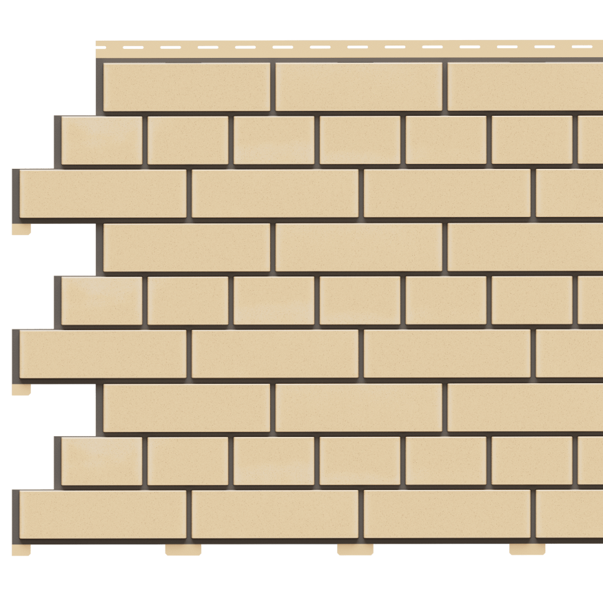 Фасадная панель Доломит, Прокрашенный кирпич, Светло-желтый оттенок. купить в Ростове-на-Дону