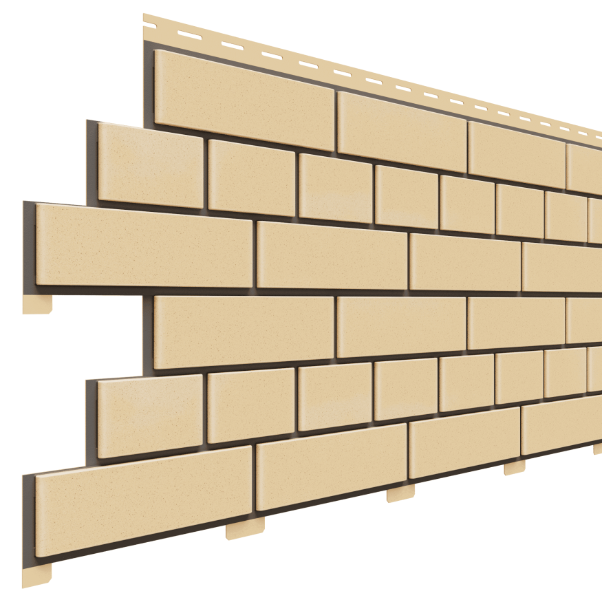 Фасадная панель Доломит, Прокрашенный кирпич, Светло-желтый оттенок. купить в Ростове-на-Дону