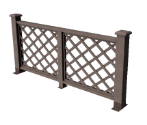 Декоративное ограждение из ДПК GRINDERDECO Ламбет венге