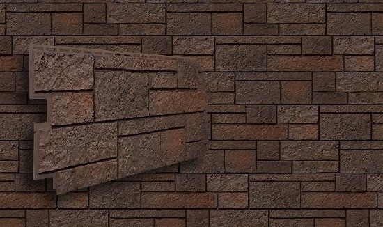 Фасадная панель VOX Sandstone (Сандстоун) в темно-коричневом цвете купить в Ростове-на-Дону