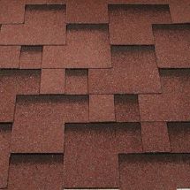 Гибкая черепица KATEPAL ROCKY красного цвета