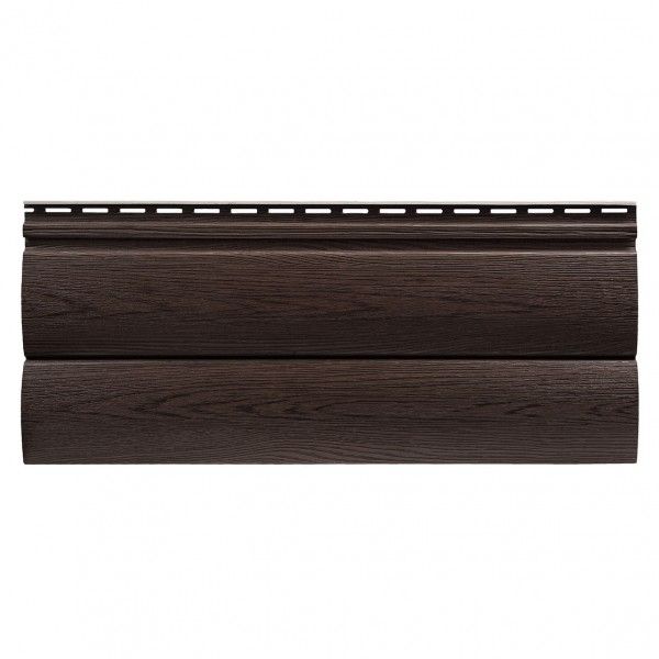 Виниловый сайдинг Tecos Lux Двойной оцилиндрованный брус, Бразильская вишня купить в Ростове-на-Дону