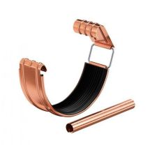 Соединитель желоба с резиновым уплотнителем Aquasystem, медный 125/90