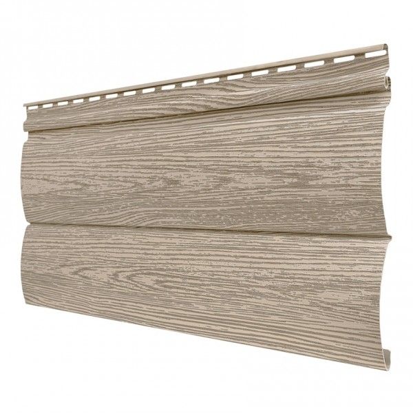 Виниловый сайдинг Tecos Lux Двойной оцилиндрованный брус, Сибирский кедр купить в Ростове-на-Дону