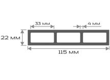 Доска 3D ДПК для улицы STORM BLACK черного цвета