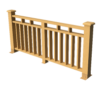 Декоративное ограждение из ДПК GRINDERDECO &amp;quot;Европа&amp;quot; цвет песчаник