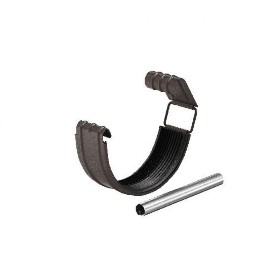 Соединитель желоба с резиновым уплотнителем Aquasystem RR 32, тёмно-коричневый матовый, 150/100 купить в Ростове-на-Дону