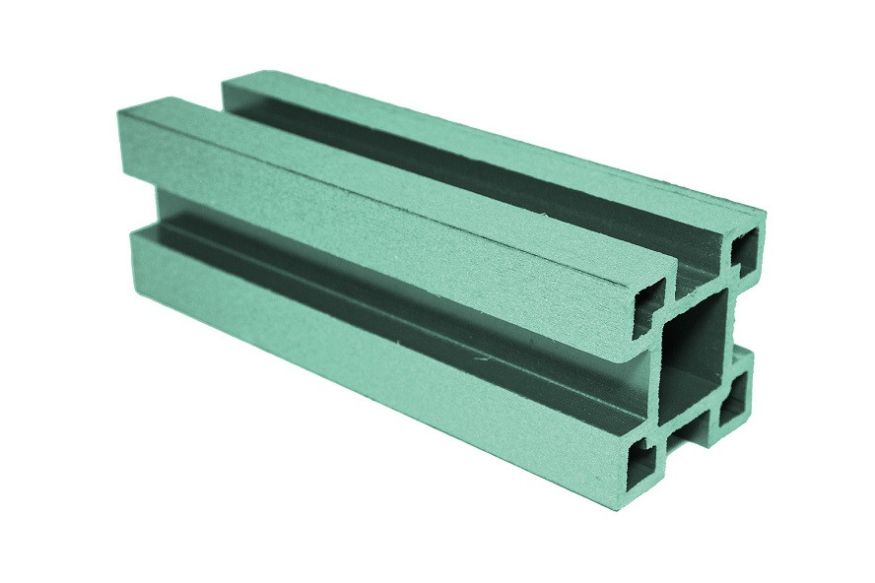 Столб ДПК АЙ-ТЕХПЛАСТ с пазами зеленого цвета купить в Ростове-на-Дону