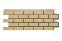 Фасадная панель Grand Line, Состаренный кирпич Design, Песочный, шов RAL 7006 