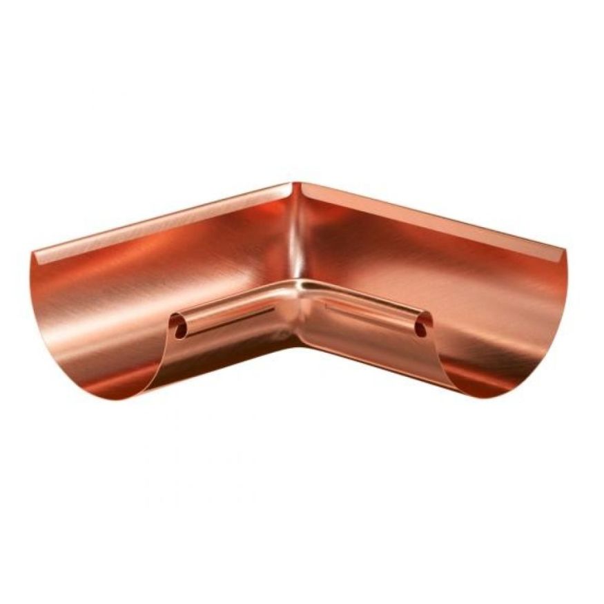 Внутренний угол желоба 90° Aquasystem, медь 125/90 купить в Ростове-на-Дону