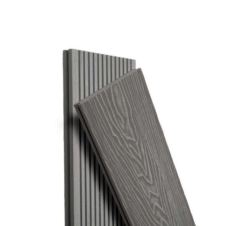 Террасная доска Экодекинг Топ полнотелая, Серый купить в Ростове-на-Дону