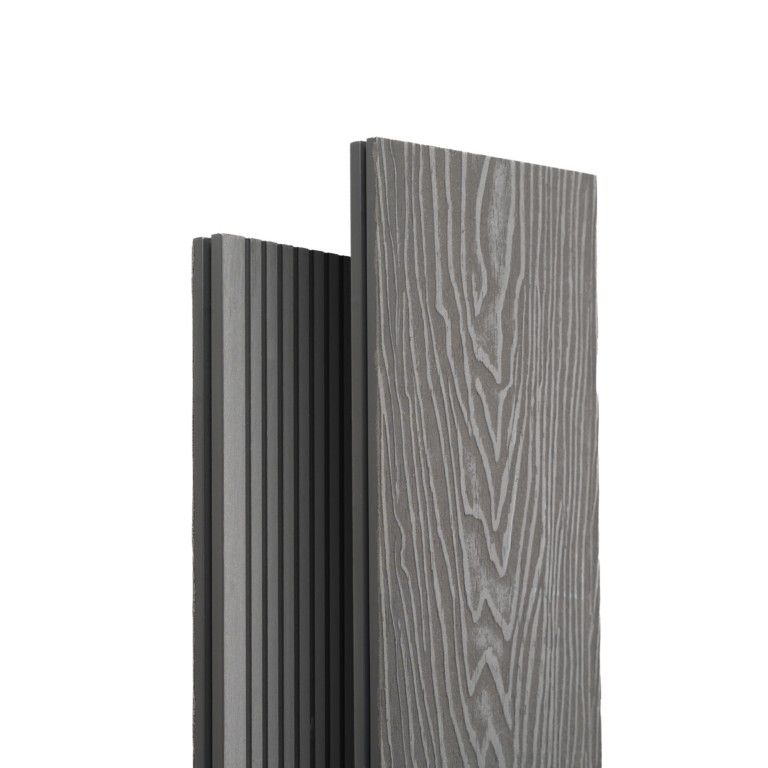 Террасная доска Экодекинг Топ полнотелая, Серый купить в Ростове-на-Дону