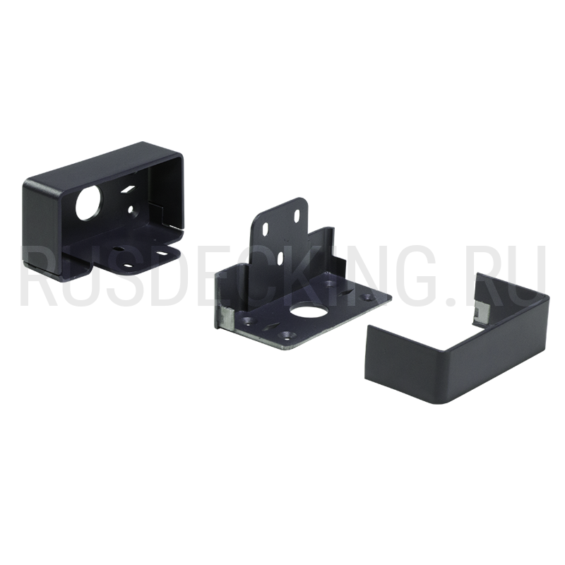 Комплект крепления перил прямое RusDecking Unodeck Графит купить в Ростове-на-Дону