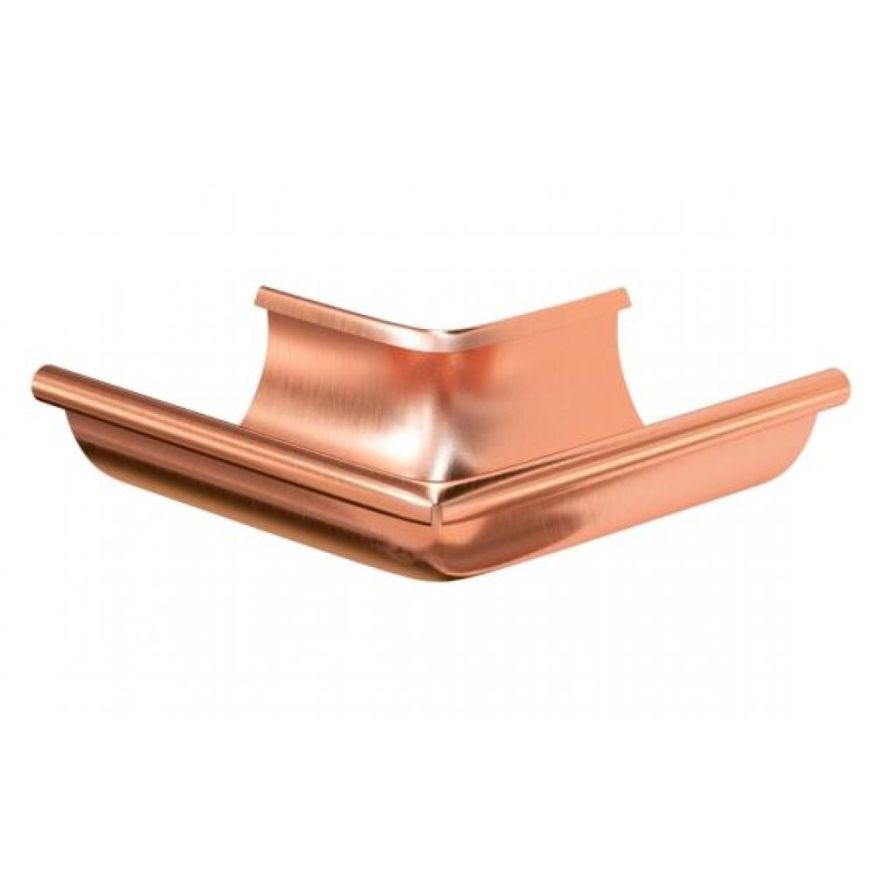 Наружный угол желоба 90° Aquasystem, медь 125/90 купить в Ростове-на-Дону