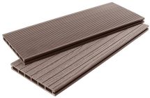 Террасная доска из ДПК - ДеревоПласт DP Standart+, цвет коричневый