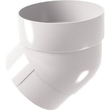 Колено трубы 45° Grand Line, белого цвета