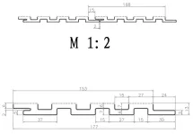 Стеновая панель брусковая из ДПК Polivan Group CO-EX MIX, Snow Mix