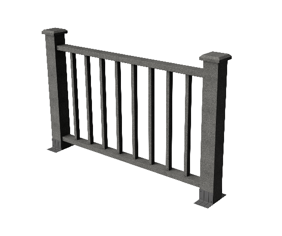 Декоративное ограждение ДПК GRINDERDECO Альма 1500 с невидимым креплением, цвет серый базальт. купить в Ростове-на-Дону