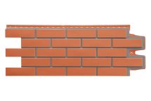 Фасадные панели Grand Line, Клинкерный кирпич Дизайн, Терракотовый, шов RAL 7006
