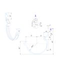 Крюк короткий усиленный модернизированный с комплектом крепления Aquasystem, RAL 9003 Белый 150/100 купить в Ростове-на-Дону