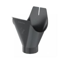 Воронка для дождевой воды Aquasystem, цвет RAL 7024 Тёмно-серый, размер 125/90.