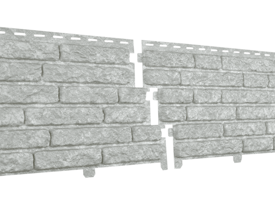 Фасадные панели Ю-Пласт Стоун Хаус Кварцит, Светло-серый купить в Ростове-на-Дону