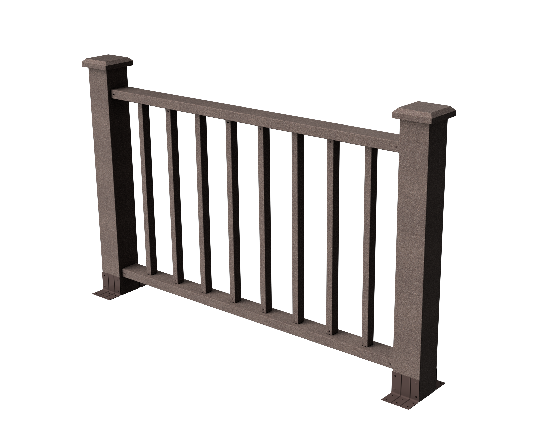 Декоративное ограждение ДПК GRINDERDECO Альма 1500 с скрытым крепежом, цвет венге купить в Ростове-на-Дону
