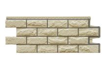 Фасадные панели Grand Line, Колотый камень Design, Бежевый (шов RAL 7006)