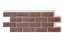 Фасадные панели Grand Line, Колотый Камень Design Plus, Корица (белый шов)