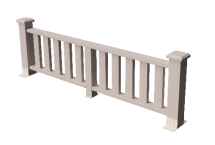 Декоративное ограждение из ДПК GRINDERDECO Эрес в цвете выбеленный дуб