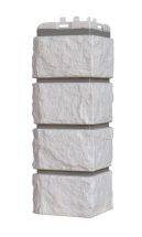 Угол наружный Grand Line, Колотый камень Design, Молочный (шов RAL 7006)