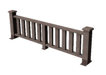 Декоративное ограждение из ДПК GRINDERDECO Эрес венге