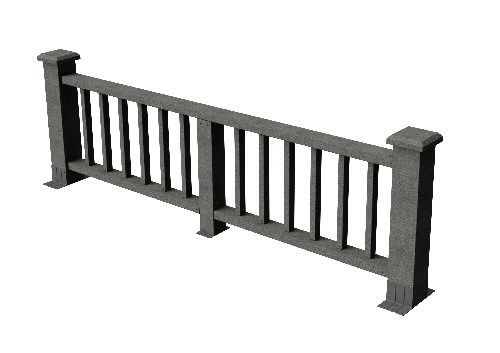 Декоративное ограждение из ДПК GRINDERDECO Троя, цвет серый базальт купить в Ростове-на-Дону