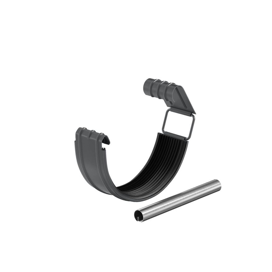 Соединитель водосточного желоба с резиновым уплотнителем Aquasystem, RAL 7024, тёмно-серый, 125/90 купить в Ростове-на-Дону