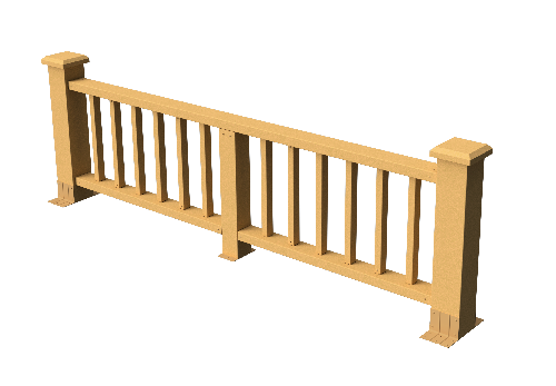 Декоративное ограждение из ДПК GRINDERDECO Троя в цвете песчаник купить в Ростове-на-Дону