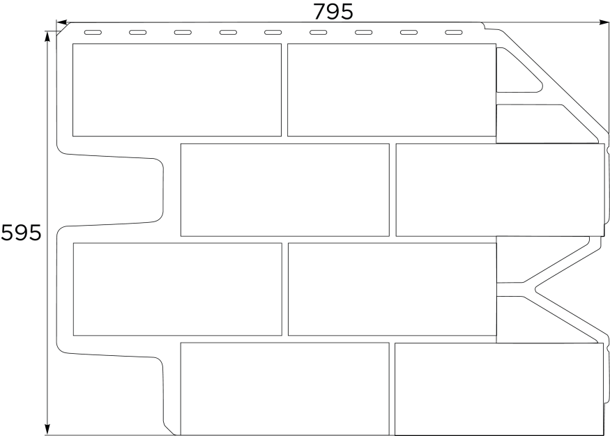 Фасадная панель FineBer Блок, Светло-коричневый купить в Ростове-на-Дону